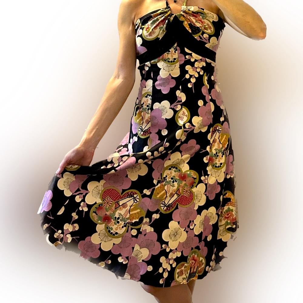 Maiocchi, Silk, colorful dress.